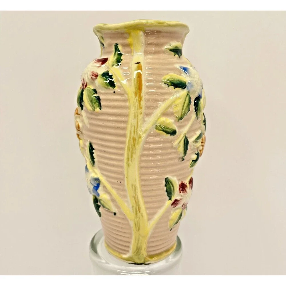 Midcentury Majolica Inspired Floral Vines 7